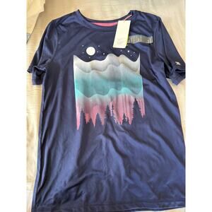 All In Motion Navy Aurora Tree Shirt size 14